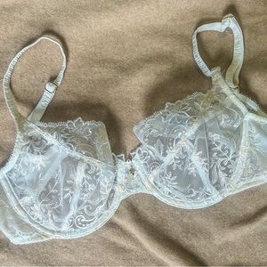 NWOT WACOAL Ivory Floral Lace Underwire Bra 34D